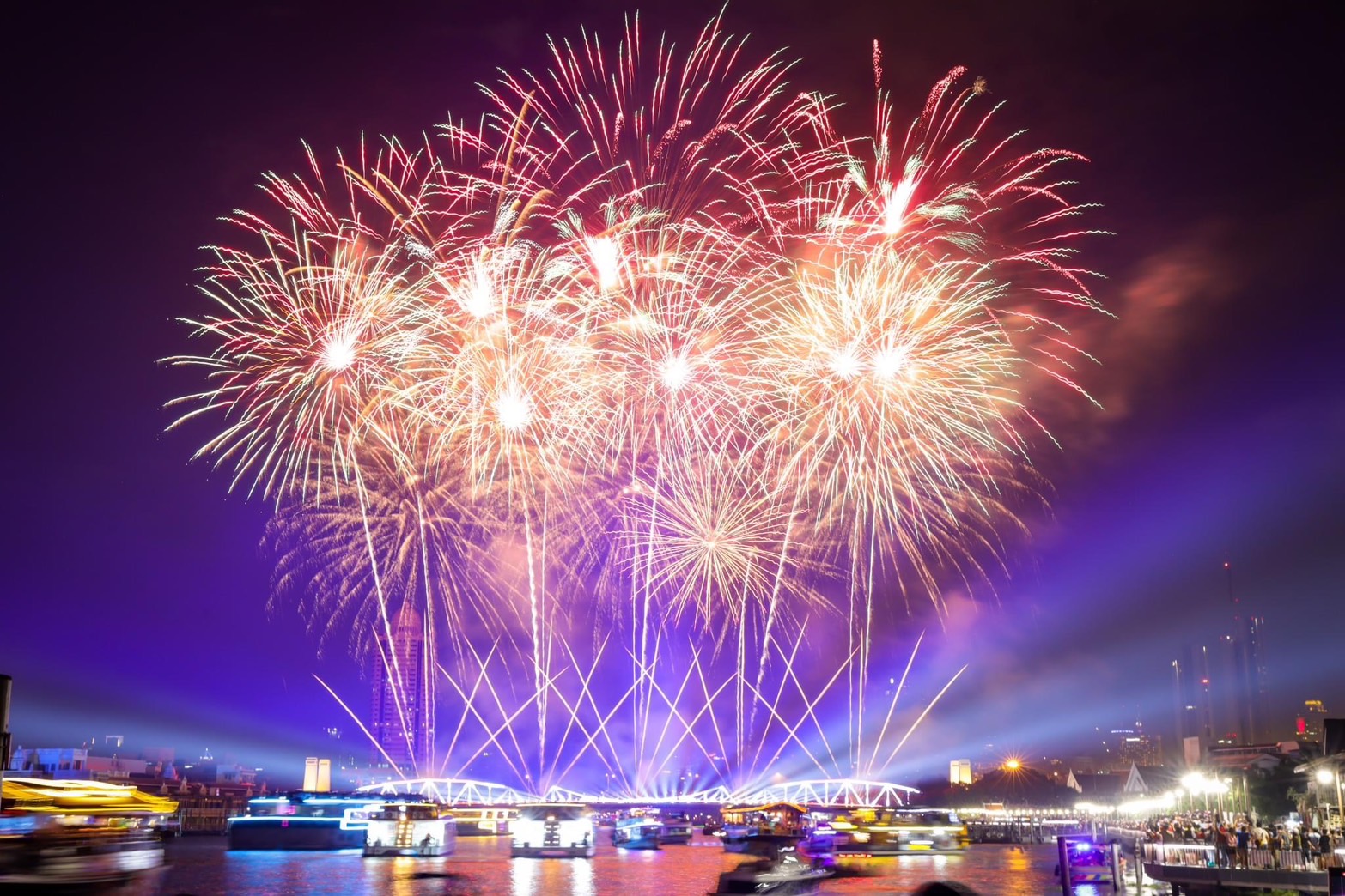 firework at riverside bangkok